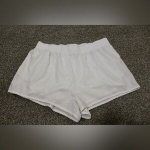 EUC 1X Ultra Flirt White Elastic Running Shorts